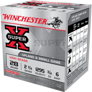 Winchester SUPER-X SHOTSHELL 28 Gauge 3/4 oz 2.75″ 500 rounds