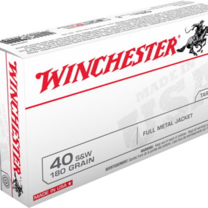 Winchester USA HANDGUN .40 S&W 180 grain Full Metal Jacket Brass Cased  500 rounds