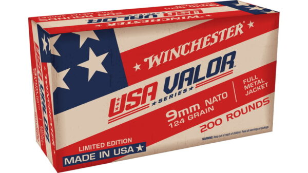 Winchester USA Valor 9mm NATO 124 Grain Full Metal Jacket 500 rounds