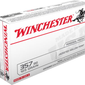 WINCHESTER .357 SIG 125 grain Jacketed Hollow Point (JHP) Brass Casing 500 rounds