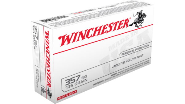 WINCHESTER .357 SIG 125 grain Jacketed Hollow Point (JHP) Brass Casing 500 rounds