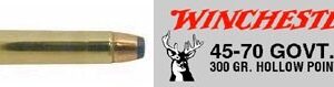 45-70 Government by Winchester 45-70 Govt, 300gr, Super-X Jacketed Hollow Point, (Per 20) [Winchester Ammo]